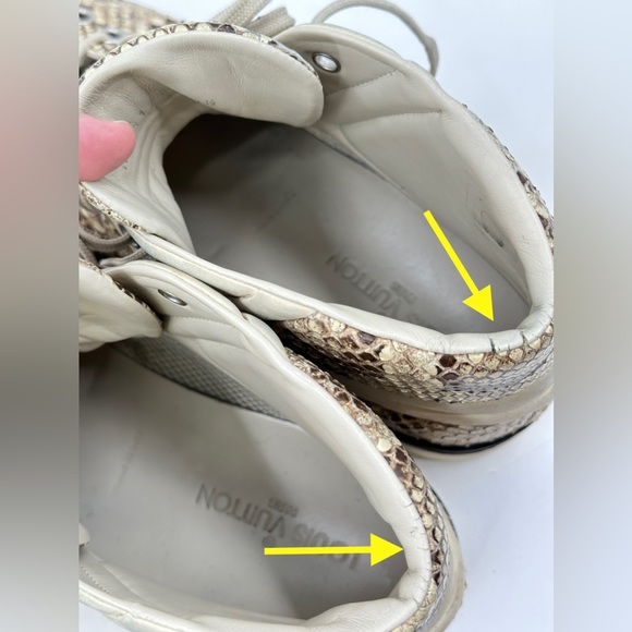 Louis Vuitton Sprinter High-top Sneaker - Python Leather Size 9.5 LV/ 11 USA - Picture 13 of 16